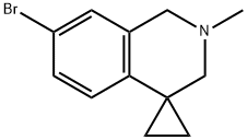 7'-溴-2'-甲基-2',3'-二氢-1' H-螺[环丙烷-1,4'-异喹啉 结构式