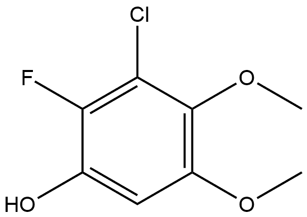 3-Chloro-2-fluoro-4,5-dimethoxyphenol 结构式