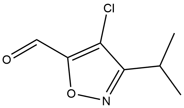 4-氯-3-异丙基异噁唑-5-甲醛 结构式