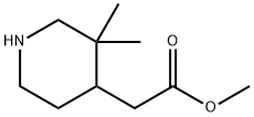 2-(3,3-二甲基哌啶-4-基)乙酸甲酯 结构式