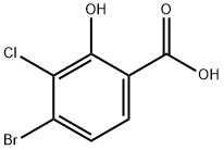 4-溴-3-氯-2-羟基苯甲酸 结构式
