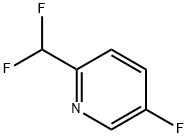 Pyridine, 2-(difluoromethyl)-5-fluoro- 结构式