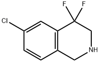 6-氯-4,4-二氟-1,2,3,4-四氢异喹啉 结构式