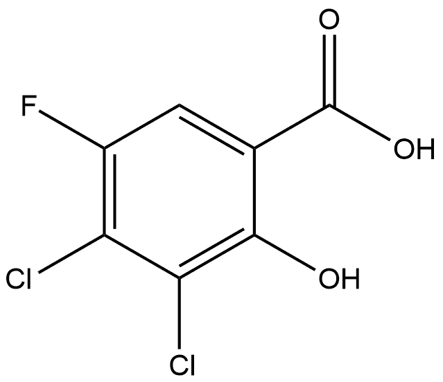 3,4-Dichloro-5-fluoro-2-hydroxybenzoic acid 结构式