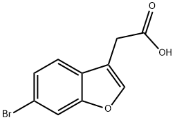 2-(6-溴苯并呋喃-3-基)乙酸 结构式