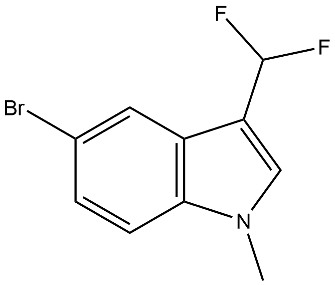 5-bromo-3-(difluoromethyl)-1-methyl-1H-indole 结构式