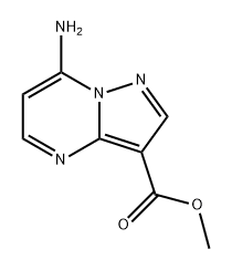 7-氨基吡唑并[1,5-A]嘧啶-3-羧酸甲酯 结构式