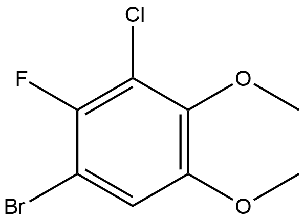 1-Bromo-3-chloro-2-fluoro-4,5-dimethoxybenzene 结构式