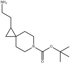 1-(2-氨基乙基)-6-氮杂螺[2.5]辛烷-6-羧酸叔丁酯 结构式