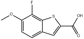 7-fluoro-6-methoxy-1-benzothiophene-2-carboxylic acid 结构式