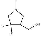(4,4-二氟-1-甲基吡咯烷-3-基)甲醇 结构式