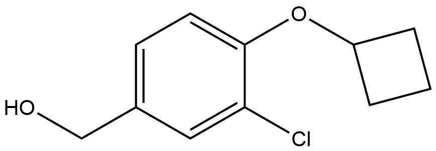 (3-Chloro-4-cyclobutoxyphenyl)methanol 结构式