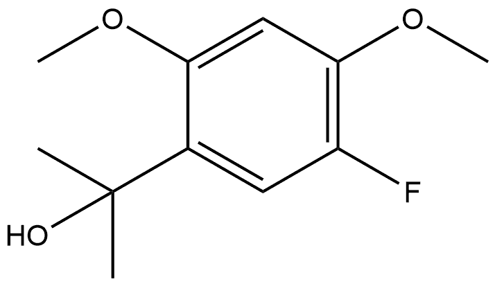 5-Fluoro-2,4-dimethoxy-α,α-dimethylbenzenemethanol 结构式