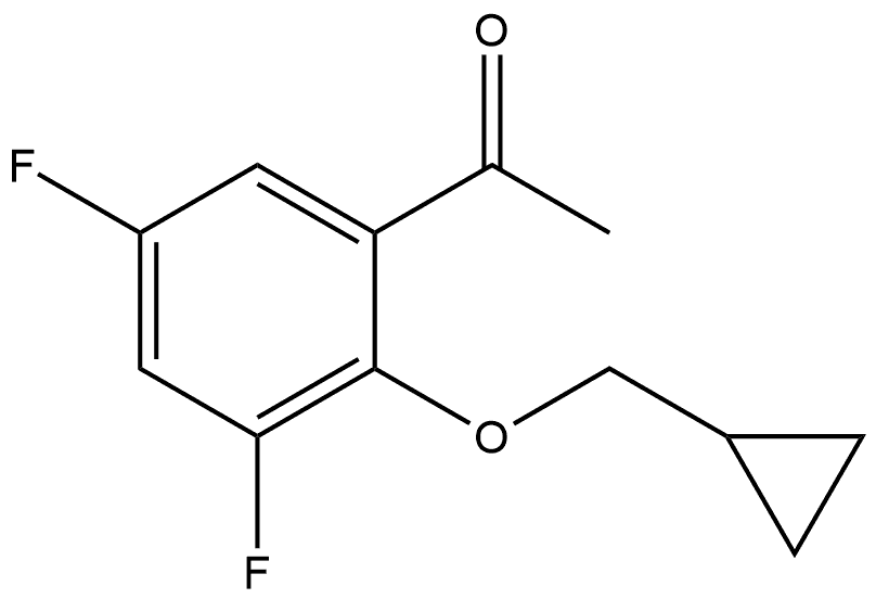 1-[2-(Cyclopropylmethoxy)-3,5-difluorophenyl]ethanone 结构式