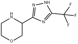 3-[5-(trifluoromethyl)-4H-1,2,4-triazol-3-yl]morpholine 结构式