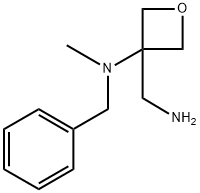3-(氨基甲基)-N-苄基-N-甲基氧杂环-3-胺 结构式
