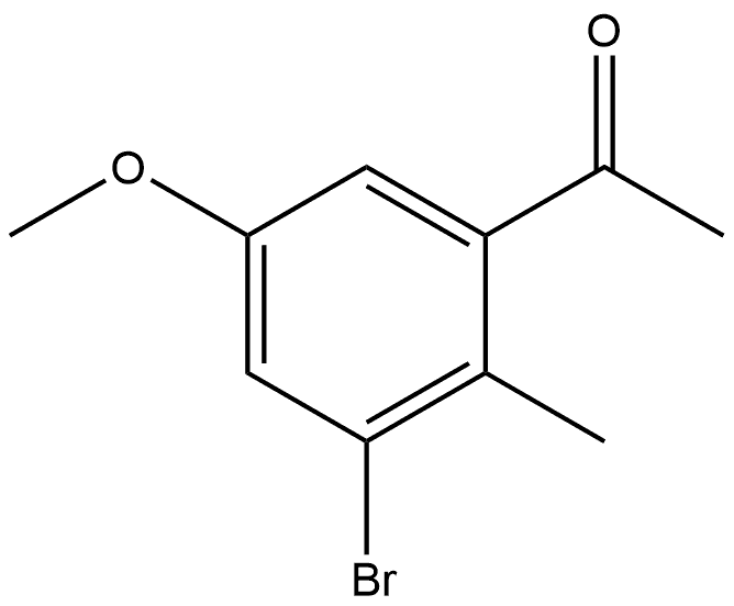 1-(3-Bromo-5-methoxy-2-methylphenyl)ethanone 结构式