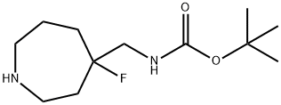 (4-氟氮杂环戊-4-基)甲基)氨基甲酸叔丁酯 结构式