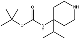 (4-异丙基哌啶-4-基)氨基甲酸叔丁酯 结构式