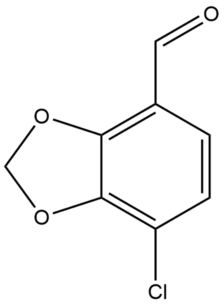 7-氯-1,3-苯并二氧戊环-4-甲醛 结构式