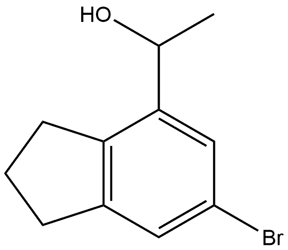 1-(6-bromo-2,3-dihydro-1H-inden-4-yl)ethan-1-ol 结构式
