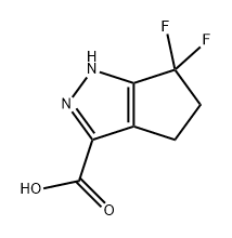 6,6-二氟-1,4,5,6-四氢环戊酸[C]吡唑-3-羧酸 结构式
