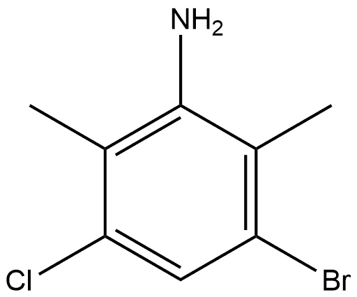 3-溴-5-氯-2,6-二甲基苯胺 结构式