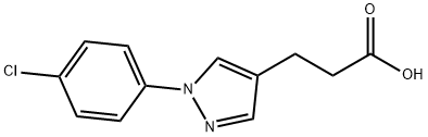 JR-14133, 3-(1-(4-Chlorophenyl)-1H-pyrazol-4-yl)propanoic acid, 97% 结构式