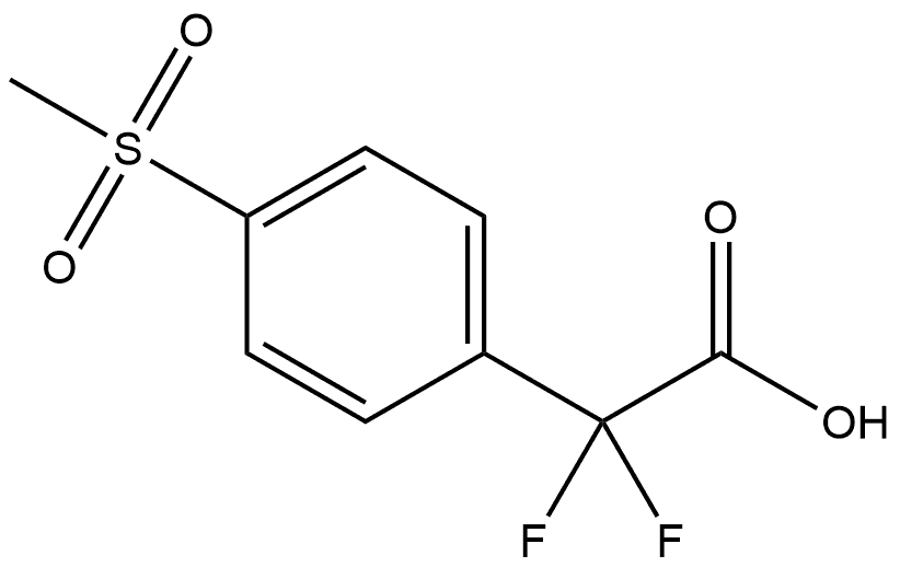 2,2-二氟-2-(4-(甲基磺酰基)苯基)乙酸 结构式