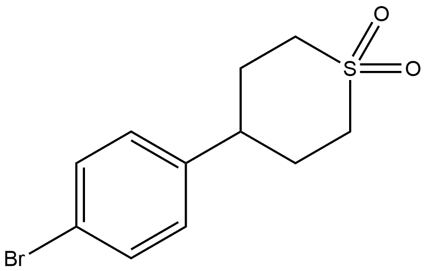 4-(4-溴苯基)四氢-2H-硫吡喃1,1-二氧化物 结构式