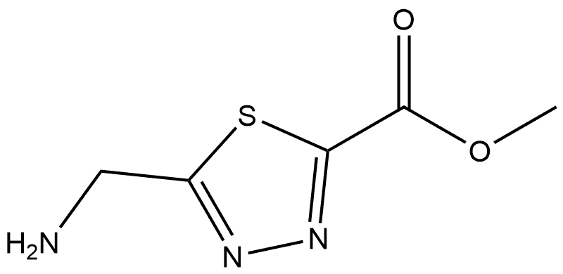 5-(氨甲基)-1,3,4-噻二唑-2-羧酸甲酯 结构式