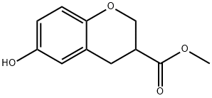 3,4-二氢-6-羟基-2H-1-苯并吡喃-3-羧酸甲酯 结构式