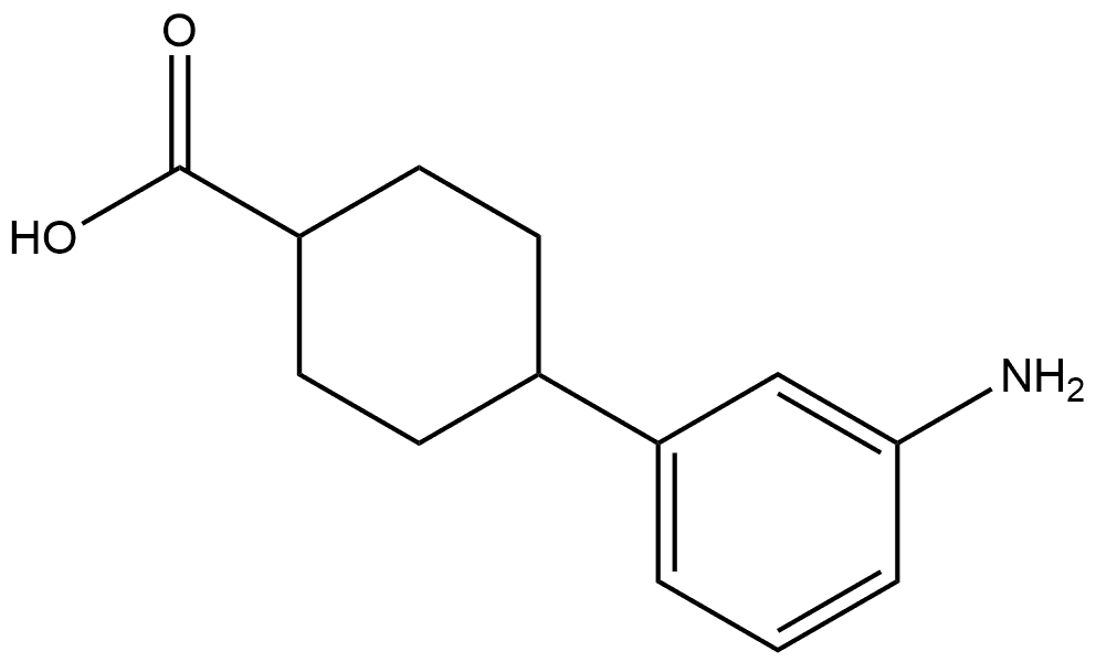 4-(3-Aminophenyl)cyclohexanecarboxylic acid 结构式
