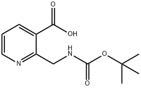 2-({[(tert-butoxy)carbonyl]amino}methyl)pyridine-
3-carboxylic acid 结构式