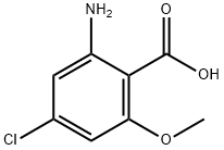 2-氨基-4-氯-6-甲氧基苯甲酸 结构式