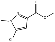 1-甲基-5-氯吡唑-3-羧酸甲酯 结构式