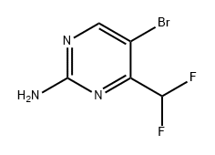 5-溴-4-(二氟甲基)嘧啶-2-胺 结构式