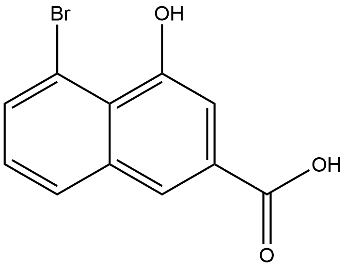 5-bromo-4-hydroxynaphthalene-2-carboxylic acid 结构式