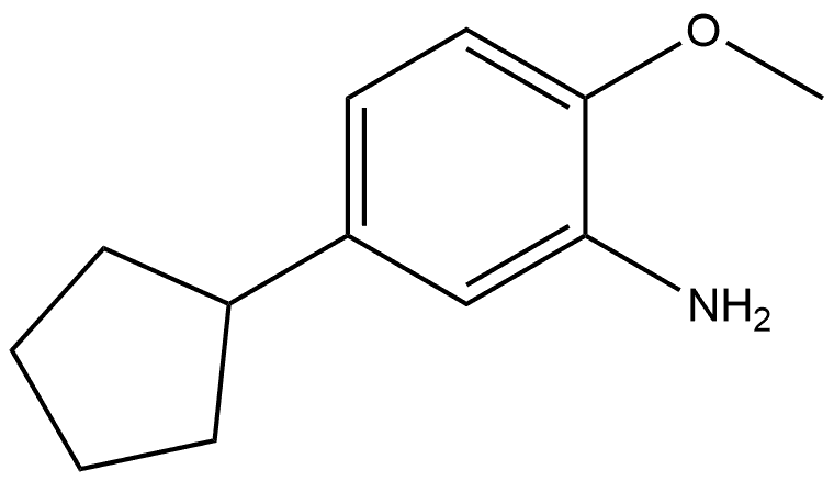 5-Cyclopentyl-2-methoxybenzenamine 结构式