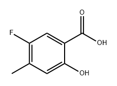 5-氟-2-羟基-4-甲基苯甲酸 结构式