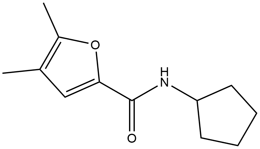 N-Cyclopentyl-4,5-dimethyl-2-furancarboxamide 结构式