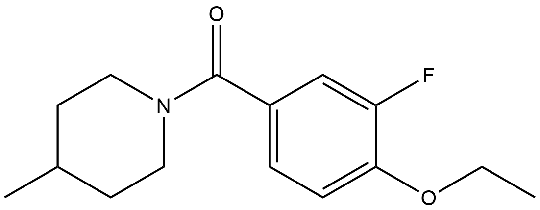 (4-Ethoxy-3-fluorophenyl)(4-methyl-1-piperidinyl)methanone 结构式
