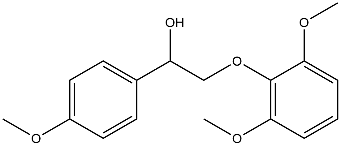 2-(2,6-二甲氧基苯氧基)-1-(4-甲氧基苯基)乙醇 结构式