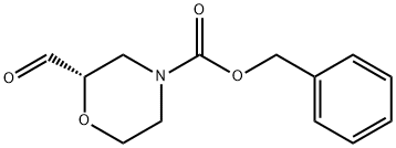 苯基甲基(2S)-2-甲酰基-4-吗啉羧酸酯 结构式