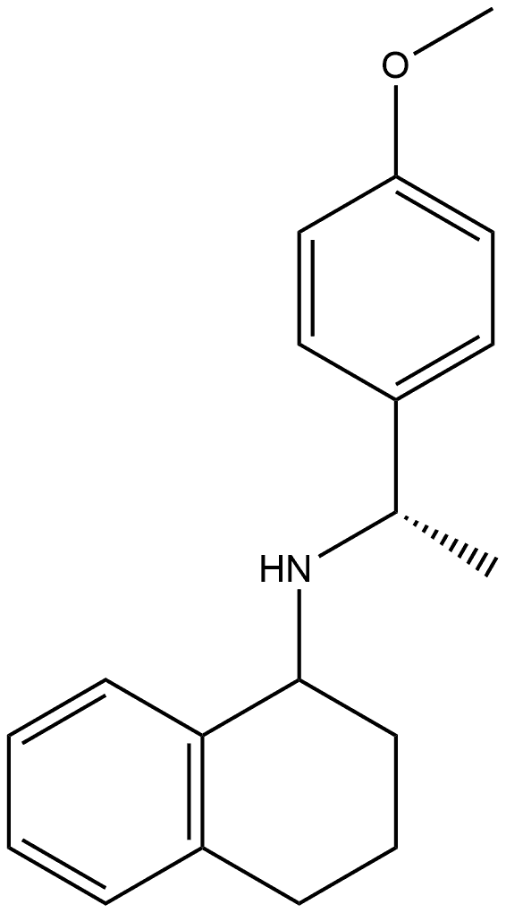 N-((S)-1-(4-甲氧基苯基)乙基)-1,2,3,4-四氢萘-1-胺 结构式