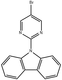 9H-Carbazole, 9-(5-bromo-2-pyrimidinyl)- 结构式