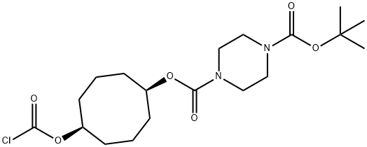 1,4-Piperazinedicarboxylic acid, cis-5-[(chloro-carbonyl)oxy]cyclooctyl 1,1-dimethylethyl ester 结构式