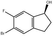 (S)-5-bromo-6-fluoro-2,3-dihydro-1H-inden-1-ol 结构式