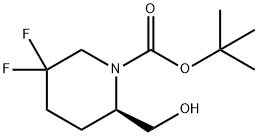 (R)-tert-butyl 5,5-difluoro-2-(hydroxymethyl)piperidine-1-carboxylate 结构式