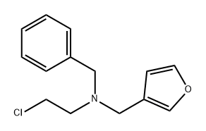 3-Furanmethanamine, N-(2-chloroethyl)-N-(phenylmethyl)- 结构式